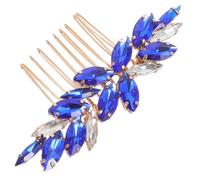 SHOWERORO Accessoires de Coiffure Mariage Élégants en Alliage Bleu, Peigne à Cheveux Strassé pour Créer une Coiffure Mariage Accessoires Chic et Facile à Porter Lors de Banquets