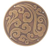 SHOWERORO Applique de Style Chinois en Laiton 11cm Décor Sculpté Vintage pour Meuble Chambre, Installation Facile et Charme Classique Traditionnel
