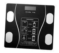 SHOWERORO Balance Électronique USB Rechargeable pour Composition Corporelle Écran LED Clair Précision Scientifique Pèse-personne Intelligent Noir Usage Familial et Personnel