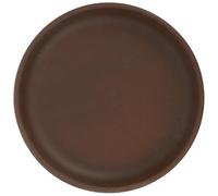 SHOWERORO Base de Pot à Fleurs en Céramique Marron Ronde, Support Antidérapant Qui Empêche Déversements de Terre pour Pots de Plantes D'intérieur et Jardin