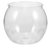 SHOWERORO Bocal à Poissons Rond Facile à Entretenir pour Poissons Rouges et Bettas en Pet Transparent Multifonctionnel pour Bureau ou