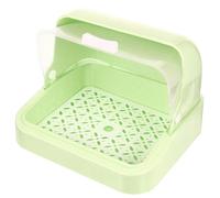 SHOWERORO Boîte de Rangement avec Bac Égouttoir pour Biberons Bébé Bleu en Pp et Couvercle Hermétique pour Couverts et Biberons, Cuisine