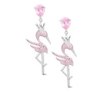 SHOWERORO Boucles Doreilles Flamant Pendantes Scintillantes pour Femmes Légères et Bijoux Dété pour Fêtes et