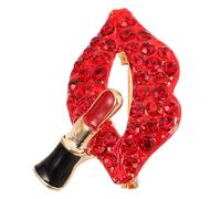 SHOWERORO Broche à Épingle de Lèvres Rouges, Accessoire de Mode Féminine pour Dîners et Occasions Spéciales