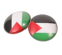 SHOWERORO Broche Drapeau Palestine Design Unique et Stylé Accessoire Polyvalent en Alliage de Zinc, Lot de 2pcs Épingles à Drapeau Palestinien pour Costume