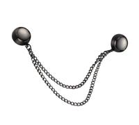 SHOWERORO Broche Magnétique pour Foulard et Cardigan, Pince Invisible en Métal Noir, Accessoire Polyvalent Anti-glisse, Bouton Aimanté pour Vêtements et Hijab, Chaîne Décorative, Clip