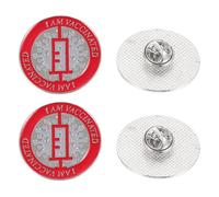 SHOWERORO Broches en Alliage Lot de 4 Pièces Légères et Réutilisables, Épingles de Revers Rouges Prévention des Épidémies et Décoration pour Vêtements