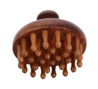 SHOWERORO Brosse de Massage Cuir Chevelu en Bois Embouts Ronds et Design Disque, Protection Santé Cuir Chevelu, Améliore Texture Cheveux, Bureau et Voyage