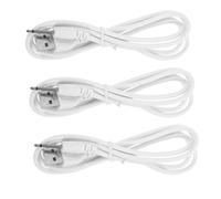 SHOWERORO Câble de Charge USB vers DC 3pcs Blanc en Caoutchouc Charge Rapide et Plug and Play pour Remplacement Chargeur de Jouet et Équipement de Beauté
