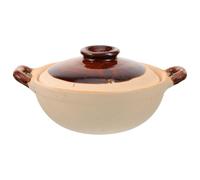 SHOWERORO Casserole de cuisinière en Argile 500ml, Marmite à l'ail pour barbecue, Pot de cuisson résistant à la chaleur, Ustensile pour mijotés et braisages