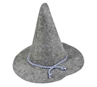 SHOWERORO Chapeau D’Épouvantail en Feutre Gris Chapeau de Magicien Adulte Léger et Résistant Accessoire de Costume Halloween pour Fêtes Costumées et Cosplay Sorcier