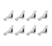 SHOWERORO Clips Clayette pour Aluminium Réfrigérateur Étagère de 8pcs en Argenté Surface Lisse, Faciles à Utiliser, Support et Congélateur