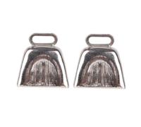 SHOWERORO Cloches à Vache Carrées en Fer Argenté 8 avec Poignée, Pratique pour Usage Extérieur, pour Agriculture et Événements Sportifs en Plein Air