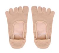 SHOWERORO Coussinet pour L'avant-pied en Coton Beige Réutilisable et Lavable, Semelle Intérieure de Chaussette pour Femmes et Filles, Compatible avec Différents Types de Chaussures