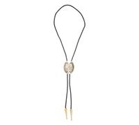SHOWERORO Cravate Bolo Accessoire Unique et Polyvalent pour Hommes et Femmes Western Vintage Pendentif en Métal et Corde en Cuir Réglable Style Cowboy