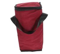 SHOWERORO De Transport Pliable pour Vin à 2 Compartiments, Isolant Thermique en Nylon Rouge, Protection Rembourrée, pour Camping Et Sorties en Plein Air, De Rangement pour 2 Bouteilles
