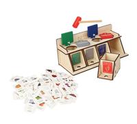 SHOWERORO Éducatif Kit Bricolage Montessori de Tri des Déchets en Bois et Papier pour Développer Motricité Fine et Capacités Analytiques pour Garçon et Filles de 3 Ans