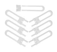 SHOWERORO Ensemble De 7 Serrures De Sécurité Pour Armoires De Bébé En Forme De U Verrous À Pincement Pour Bébés Serrures De Tiroir Pour Bébé Blanches Installation Sans Collage