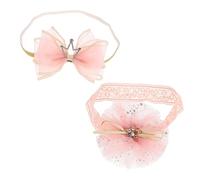 SHOWERORO Ensemble de bandeaux pour bébé bandeau pour nouveau-né couronne pour bébé décoration de cheveux pour bandeau photo doux et confortable pour les nouveaux papas et mamans