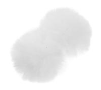 SHOWERORO Épingle à Chaussures Pompon en Fausse Fourrure 2 Pièces 7 CM Amovible pour Mariages et Fêtes Accessoires de Mode pour Femme