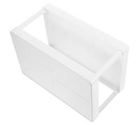 SHOWERORO Étagère à Double Couche en Plastique Blanc pour Salle de Bain ou Balcon avec Design détachable et Facile à Nettoyer
