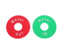 SHOWERORO Étiquette de sortie d'eau pour valve d'entrée en PVC, rappel clair de classification pour vanne, lot de 2 pièces, compatible avec seau à glace gonflable, guide de points d'eau