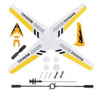SHOWERORO Kit Complet de Pièces Jaunes pour Hélicoptère Radiocommandé Lames de Rechange Décorations de Queue Barre D'équilibre et Attache de Liaison pour Réparation et Maintenance