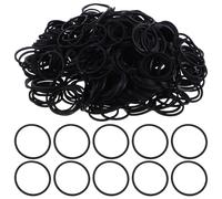 SHOWERORO Lot de 1 Set de Élastique Caoutchouc Noir 3,8 Cm Haute Élasticité, Mini Bande pour Cheveux Femmes et Garçon et Filles, Accessoires Polyvalents pour Coiffure et Organisation Bureau