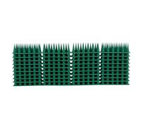 SHOWERORO Lot de 10 Sets de Sets de Ensembles de Pics en Plastique Vert Anti-Escalade pour Pigeons et Hirondelles, Barrière Sûre Adaptée aux Surfaces Courbes et Zones Déjections