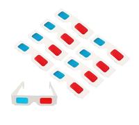 SHOWERORO Lot de 100 Lunettes 3D Anaglyphes en Papier Léger Blanc, Solution Portable pour Cinéma et Jeux Vidéo, Adaptées aux Garçon et Filles et Adultes