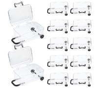 SHOWERORO Lot de 12 Mini-boîtes à Dragées Forme Valise Transparentes, Petite Taille Noire, Coffrets Présents Réutilisables pour Décorations de Fête Prénuptiale et Emballage Gourmand Voyage