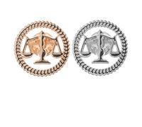 SHOWERORO Lot de 2 broches « Balance de la Justice » pour avocats et juges - Broche de remise de diplôme pour étudiant en droit - Cadeau en métal pour avocat