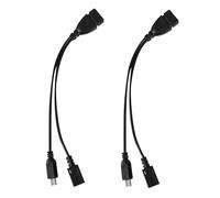 SHOWERORO Lot de 2 Convertisseurs OTG Micro USB vers USB-A Adaptateurs de Charge et Synchronisation Compatibles avec Clé TV et Console Rétro Câble Multifonction Noir pour Tablettes et