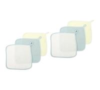 SHOWERORO Lot De 2 Serviettes En Coton Pour Bébé Serviettes Pour Le Rot Débarbouillettes En Mousseline Pour Nouveau-né Articles De Bain Doux Pour Bébé 3 Pièces X 2