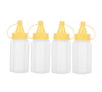 SHOWERORO Lot De 4 Boîtes D'Assaisonnement Pour Huile Mini-Salade Moutarde Ketchup Petite Bouteille D'Assaisonnement Pour Vinaigrette Bouteille De Condiments De Voyage