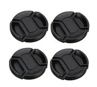 SHOWERORO Lot De 4 Cache-Objectif D'appareil Photo 52 Mm pour Reflex, Protecteurs D'objectif Universels, Plastique Robuste, Protection Anti-poussière pour Photographe Amateur, Noir Classique