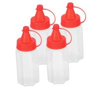 SHOWERORO Lot De 4 Mini Bouteilles De Sauce À Presser Pour Assaisonnement Ketchup Condiments Vinaigrette Récipient Portable Pour Vinaigrette Récipient Portable Pour Sauce Barbecue En