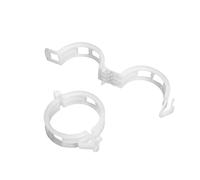 SHOWERORO Lot de 50 Pinces de Support pour Plantes en PP Blanc Design Ventilé, Aide la Croissance Verticale des Concombres et Cultures de Vigne Jardin
