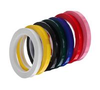 SHOWERORO Lot de 7 Rouleaux de Ruban de Marquage Pet Résistant à Haute Température, 10 Mm X 66 M, Ruban Adhésif Coloré sans Résidu pour Bureau et Salle de Classe