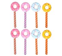 SHOWERORO Lot de 8 Ballons Gonflables en Pvc Forme Beignet et Sucette pour Décorations D'anniversaire Garçon et Filles, Gonflage Rapide et Thème Fête Varié