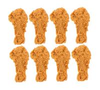SHOWERORO Lot de 8 Cuisses de Poulet Factices Réalistes en PVC, Accessoire Alimentaire pour Décoration de Table et Photographie Culinaire, Modèle de Fausse Nourriture Cuisine, Restaurant