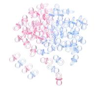 SHOWERORO Mini-sucettes Pendentifs en Acrylique Transparent 200 Pièces Trou Suspendre, Décorations Shower et Scrapbooking, Accessoires DIY pour Bijoux et Fête de Révélation