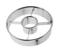 SHOWERORO Moule à Donuts en Acier Inoxydable Argenté, Coupe-pâte Rond Antiadhésif pour Pâtisserie et Cuisson Maison, Préparation de Biscuits