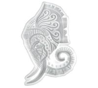 SHOWERORO Moule Silicone Résine Époxy Blanc, Forme Tête d'Éléphant Flexible pour Créations Artisanales DIY et Suspensions Murales Décoratives