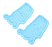 SHOWERORO Moules en silicone pour résine époxy 2pcs forme USA Map pour cadeaux patriotiques et activités créatives fête de l'indépendance