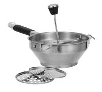 SHOWERORO Moulin à Confiture en Acier Inoxydable avec Disques Interchangeables, Structure Stable, pour Purée et Fruits Cuisine Occupée, Dimensions 37,5x19x8cm