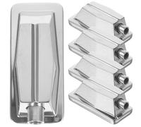 SHOWERORO Oreille de tambour en métal Languette de tambour 5PCS Argent Métal Pour Snare Drum Jazz Drum Accessoires Pour Batterie Fixation Sécurisée Et Entretien