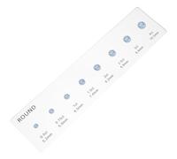 SHOWERORO Outil de Mesure Annulaire Guide des Tailles Précis en Acrylique pour Comparaisons Visuelles pour Diamants Ronds en Bijouteries et Voyages