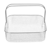 SHOWERORO Panier Airfryer Carré en Acier Inoxydable pour Friteuse à Air, Circulation D'air Optimale et Multifonction pour Snacks et Poulet Frit