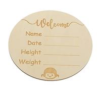 SHOWERORO Panneau Annonce De Naissance Bois Rond Signe De Naissance Né Personnalisé Pour Accueillir